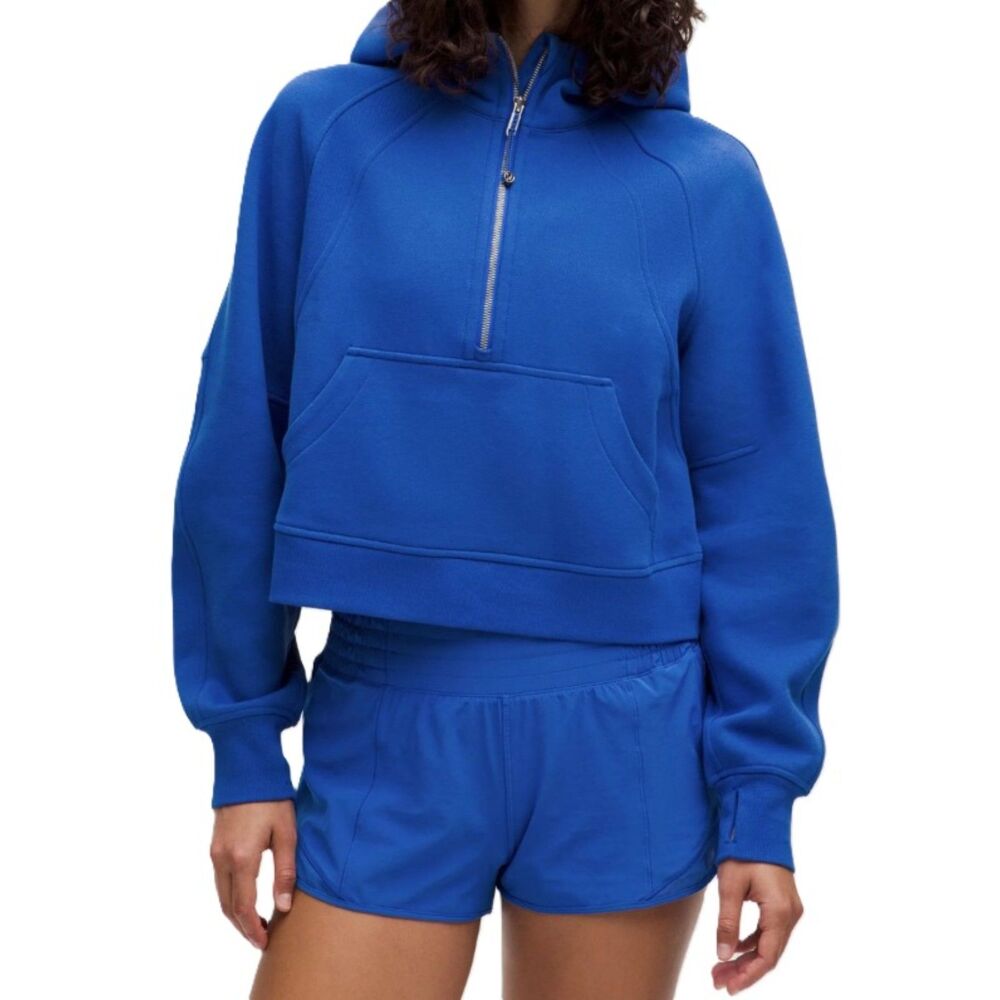 lululemon Oversized Half-Zip Hoodie Sweathshirt in Cerulian Blue - Women's M/L